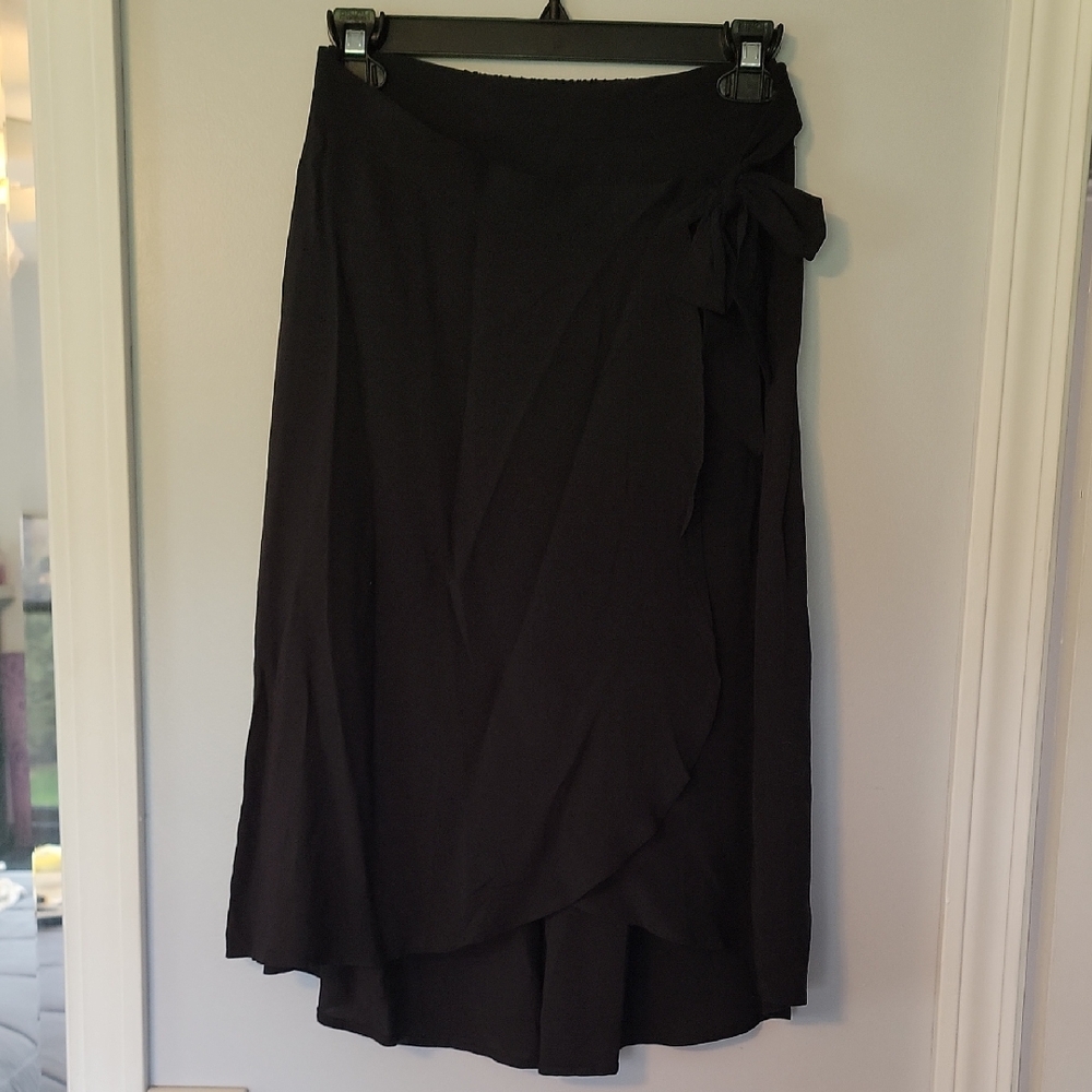 Maurices Black Wrap Skirt